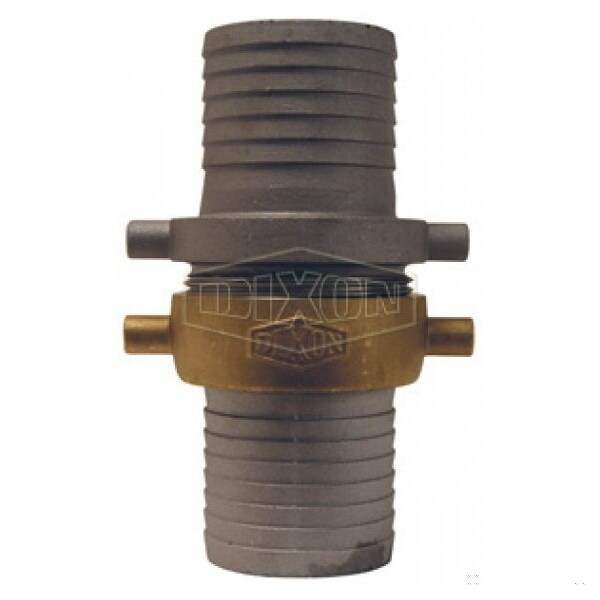 King Short Shank Suction Coupling with Brass Nut, 1-1/2 in Nominal, NST End Style, 4-13/16 in L, Do